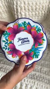 Famous Amos Elegant Rose Tin 180G Cookies - Wedding Engagement Hantaran Gift / Corporate / Event