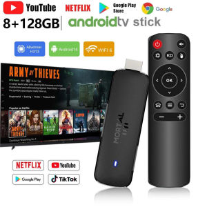 Mini TV Stick Android 8+128GB Support 8K Video Wifi 2.4/5G Quad Core Remote Smart TV Box For Google
