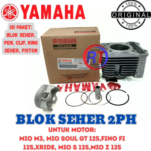BLOK SEHER YAMAHA ORIGINAL KODE 2PH KUALITAS ASLI YAMAHA UNTUK MOTOR MIO M3 X RIDE MIO SOUL GT 125 .