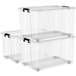 Organizer Box with Wheels for Storage
