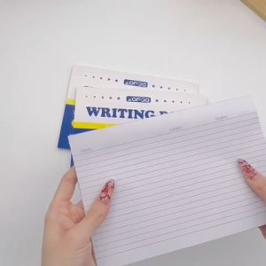 ZOFDA Writing Pad 80 Sheets High Grade Bond Paper School Supplies Plastic Binding For Grade 1-3