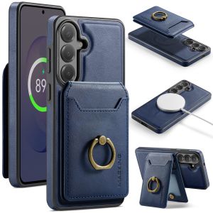 szhaiyu | 2 in 1 Magnetic Ring Kickstand Wallet Card Bag Leather Phone Case for Samsung Galaxy S26 Ultra S25 Edge S24 Plus S26 FE Cover