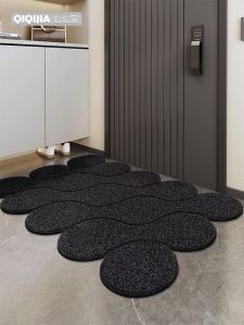Simple Entrance Door Mat Home Use Footwear Removal Mat Large Doorway Anti-Slip Dirt Trapping PVC Door Mat
