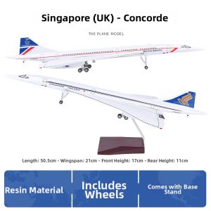 JIZHICHEN | Concorde Air France & British Airways Model with Landing Gear