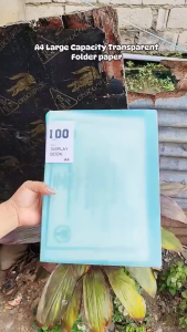 A4 Transparent File Folder Large Capacity Multi Layer Document Organizer Clear Storage Book