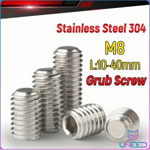 Need M8 304 Stainless Allen Setscrew Socket Grub Screw Flat Head Screw Allen Hex Socket
