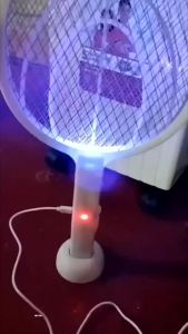 Two-in-One Electric Mosquito Killer Racket: Rechargeable Purple Light Attracts Insects