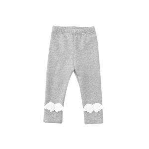 Elastic Fleece Lined Baby Girl Pants Autumn Winter New Style 3D Decoration Cuff Children Sweet Trousers Cotton Blend Casual mid Waist