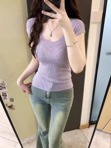 HUOLISI | Flattering Purple T-Shirt Slim Fit