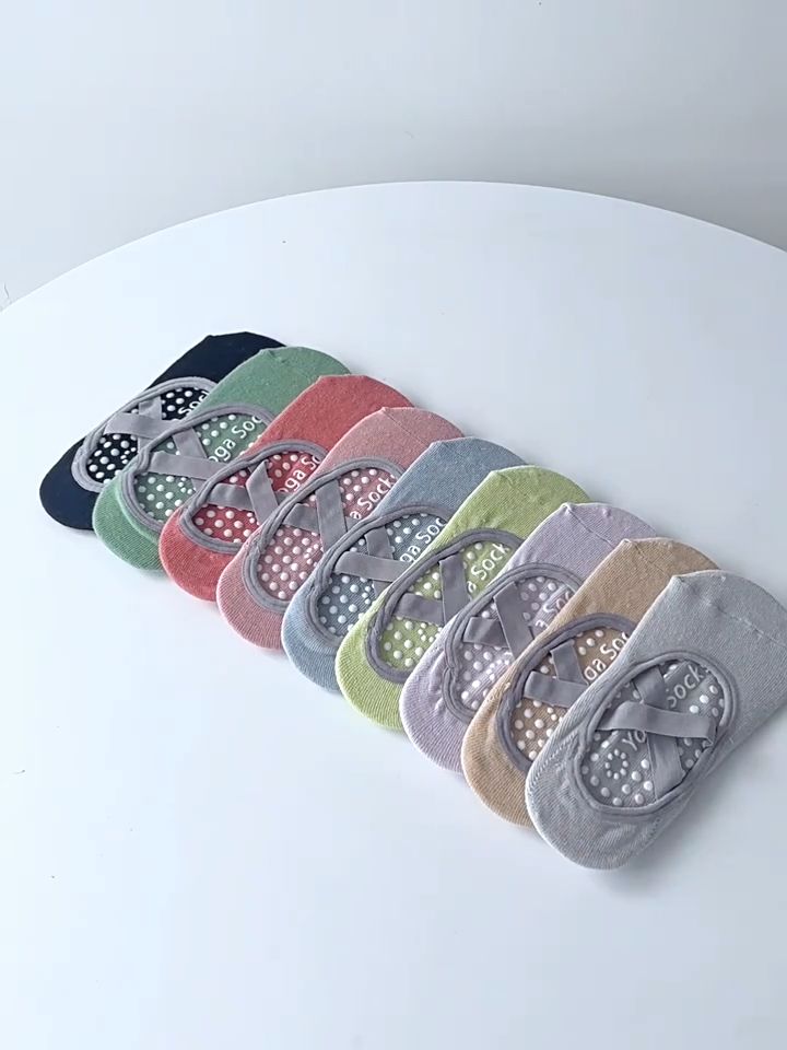 Muuv-It Yoga Socks Anti Slip Comfortable Fitness Yoga Pilates Ballet Dance Grip Socks Silicone Non Slip Cotton Socks