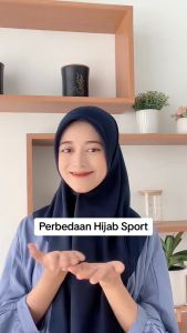 Bergo Hamidah Sport Instan Jersey Premium Hijab Sporty Pet Menutup Dada Kerudung Olahraga Ukuran S M L