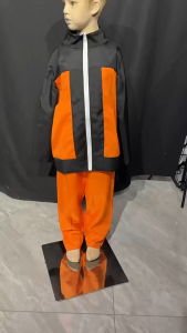 COD 3PC Uzumaki Naruto Cosplay Costume For Kids Anime Ninjao Shippuden Cos Cartoon Jacket Suit Tops Pants Halloween Christmas Cosplay Costume