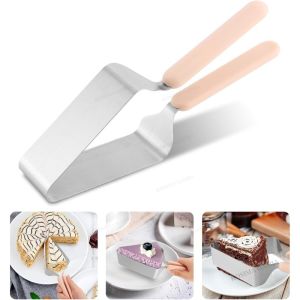 2-in-1 Stainless Steel Cake Cutter&Server-Double Handle(Easy Use) Adjustable for Even Slices No-Mess Cut&Serve for Cakes&Pies