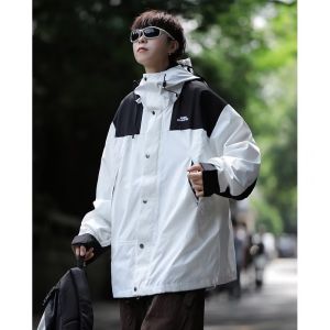 Outdoor Mens Jacket 2025 New Functional Loose Sports Climbing Clothing American Hooded Coat Youth Trend Spring Autumn
