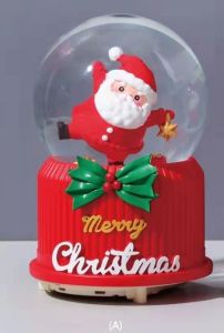 snowball bola air salju non otomatis kotak musik lagu Natal ada silent night Jingle bells selamat hari natal dll / kado natal unik / Merry Christmas oleh Vinvin Pink store