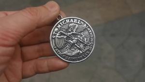 Vintage St. Michael Guardian Stainless Steel Pendant Necklaces for Men Boys Archangel Amulet Jewelry Creativity Gifts Wholesale