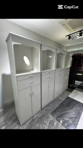 Modern White Praying Altar Cabinet with LED Lighting – High Quality Home Prayer Altar 64×42×190cm