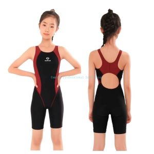 ชุดว่ายน้ำรัดเข่าแห้งเร็วสำหรับ4-25years หญิงวัยรุ่น