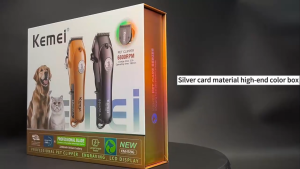 Kemei KM-1596 2200mAh Large Battery Pet Clipper Heavy Duty With Cordless Razor For Pet Grooming