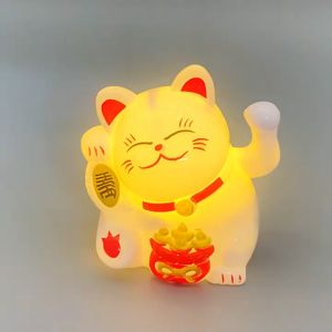 Mini Maneki Neko Decoration Home Decor Kawaii Lucky Cat Cake Ornaments Creative Toy for Sculpture Statue Decor Car Ornament