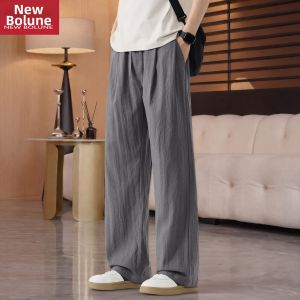 NEW BOLUNE | Vintage Style Flax Linen Leisure Trousers for Men