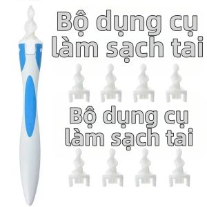 Bộ Dụng Cụ Làm Sạch Tai Bằng Silicon 16 Món Dạng Xoắn Ốc Tái Sử Dụng Mềm Mại Dụng Cụ Loại Bỏ Ráy Tai Bộ Dụng Cụ Chăm Sóc Tai Dạng Xoắn Ốc