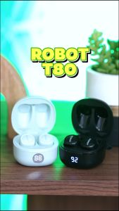 ROBOT TWS Wireless Earphone Airbuds T80 - Garansi 1 Tahun