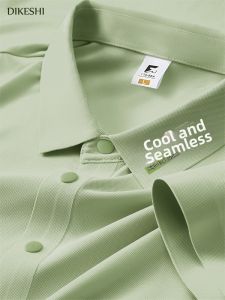 Custom Embroidered Logo Ice Silk Seamless Summer Polo Shirt