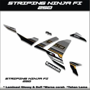 Decal Striping Ninja 250 Fi Old Stiker Variasi Motif Grafis