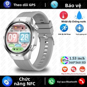 Đồng Hồ Thông Minh 5 MAX HD AMOLED Màn Hình Mới Năm 2025 Tích Hợp NFC GPS Bluetooth Gọi Điện Chống Nước Theo Dõi Sức Khỏe Dành Cho Nam Và Nữ