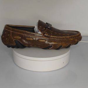 Prikol Klasik Gaya Sepatu Pantofel Pria Sepatu Motif Kulit Buaya Pentofel Slop Pria Full Hitam Formal Kerja Kantor 107