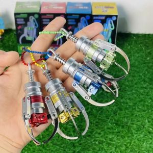 1pc Mini Claw Keychain Machine Claw Keychain Backpack Charm Tide Play Model Charm Fingertip Decompression Toy Keychain