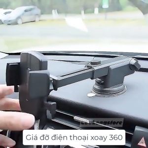 Giá Đỡ Điện Thoại Ô Tô Hút Chân Không 360 gắn kính xe hơi mặt phẳng rảnh tay lái xe vừa làm việc vừa xem phim giải trí Giá Đỡ Xoay 360 Độ Cho Smartphone Phụ Kiện Điện Thoại Ô Tô Đa Năng - Lazada