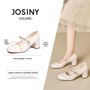 Josiny | Wedding Mary Jane Shoes High Heel Red