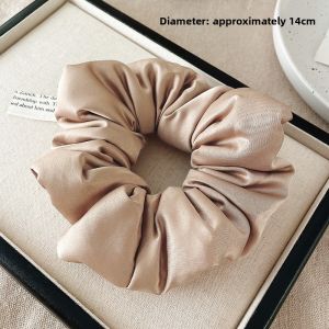 Extra Large Satin Pillow Hair Ties Cotton Enriched Elastic Bands French Style Head Ropes for Sleep Hair Accessories