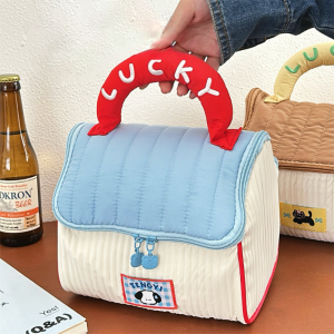 201-New Style Large-Capacity Stylish House-Shaped Bag: Portable Travel Cosmetic Bag with Niche Design & Cute Cartoon Pattern