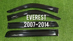 กันสาด Everest คิ้ว คิ้วประตู รถยนต์ สีดำทึบ ฟอร์ด Ford Everest 2007 2008 2009 2010 2011 2012 2013 2014 ใส่ร่วมกันได้ A