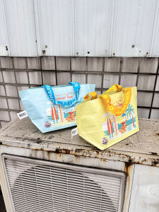 Cartoon Woven Bag Portable Handheld Eco-friendly Storage Bag Durable Lunch Box Bag Shopping Bag Rectangular Plastic Material