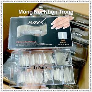 Hộp móng típ nối thẳng nhọn NAIL Professional chất liệu nhựa ABS Plastic an toàn 500pcs/10 size Làm Nail