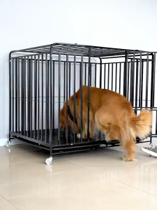 กรงสุนัขใหญ่ กรงหมา กรงสุนัข กรงสุนัขท่อเหลี่ยมขนาดใหญ่ กรงสุนัขขนาดใหญ่ แข็งแรง ทนทาน กรงสัตว์เลี้ยง กรงสุนัข พับได้ พร้อมถาดพลาสติก เหมาะสำหรับ สุนัข แมว กระต่าย มอบของขวัญ