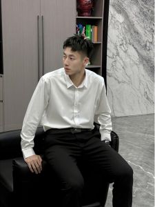 Pure White Long Sleeves Shirt Mens Spring and Autumn Fancy Suit Inner Wear Casual Shirt Lightly Mature Mens Clothing Outwear