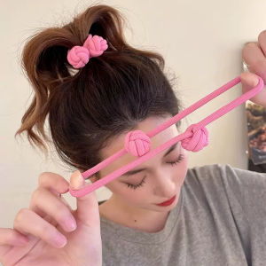 Women Bow Ponytail Holder Scrunchie Hairbands Double Knot Knotted Hair Rope Elastic Hair Bands Ties Hair Accessories Headdress