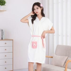 Quanhao | Quick-Drying Super Absorbent Non-Shedding Short Bathrobe