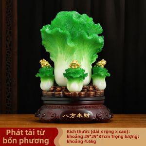 JUSHANYUAN | Tượng Cải Bắp có Con Ếch Vàng May Mắn