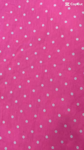 1 Mét Vải Thun Cotton 2 Chiều Màu Hồng Chấm Bi Trắng May Đồ Bé Gái Khổ 1m6 Hàng Công Ty