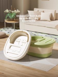 ZEXI | Folding Thermo-Insulated Over-Calf Foot Soaking Basin for Home Pedicure