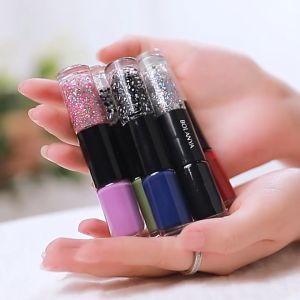 Lọ Sơn Móng Tay Tự Khô Bolanya 2 Đầu 36 Màu Dạng Dầu Lột Nước Sơn Móng Chân Tay Có Nhũ Kim Tuyến Lấp Lánh Thời Trang