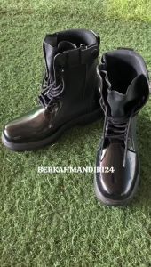 Sepatu PDL Dinas Modif TNI Polri Security Kulit Jeruk Kulit Mengkilap Sepatu Boots Tinggi