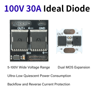 diymore | Ideal Diode Module 100V/30A 60V/10A Anti-Backflow Rectifier Board Ultra-Low Power Industrial Power Protection