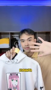 Sweater Hoodie Anime ZERO TWO Hoodie DARLING IN THE FRANXX Jumper Katun Fleece Ukuran M L XL